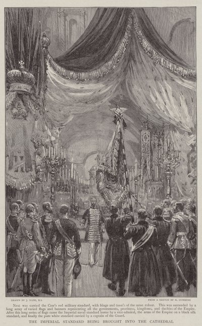 The Imperial Standard being brought into the Cathedral by Joseph Nash